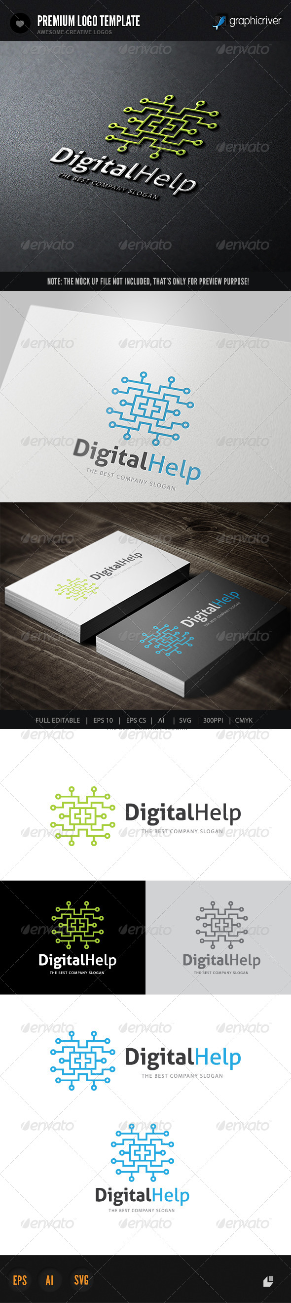 Digital Help - Abstract Logo Templates