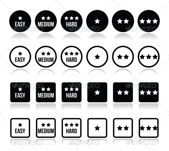 Star Rating Icons - Abstract Conceptual