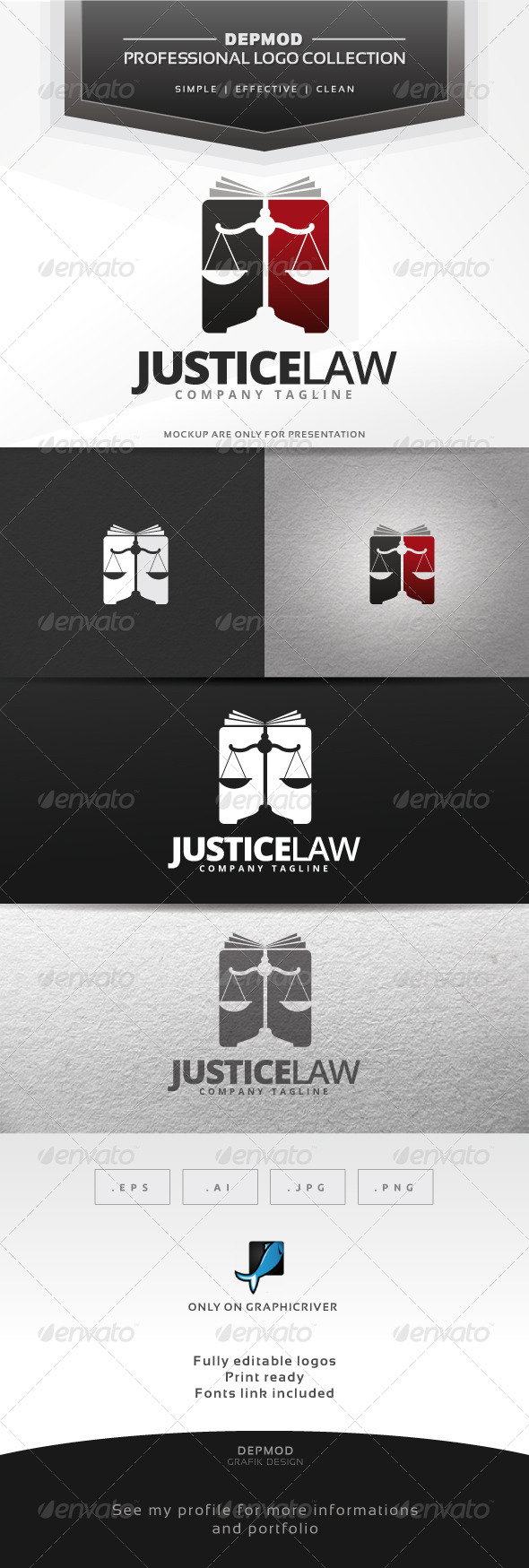 Justice Law Logo - Symbols Logo Templates