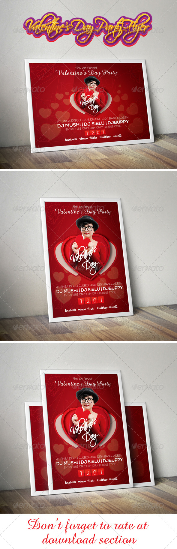 Valentine's Day Party Flyer - Clubs & Parties Events