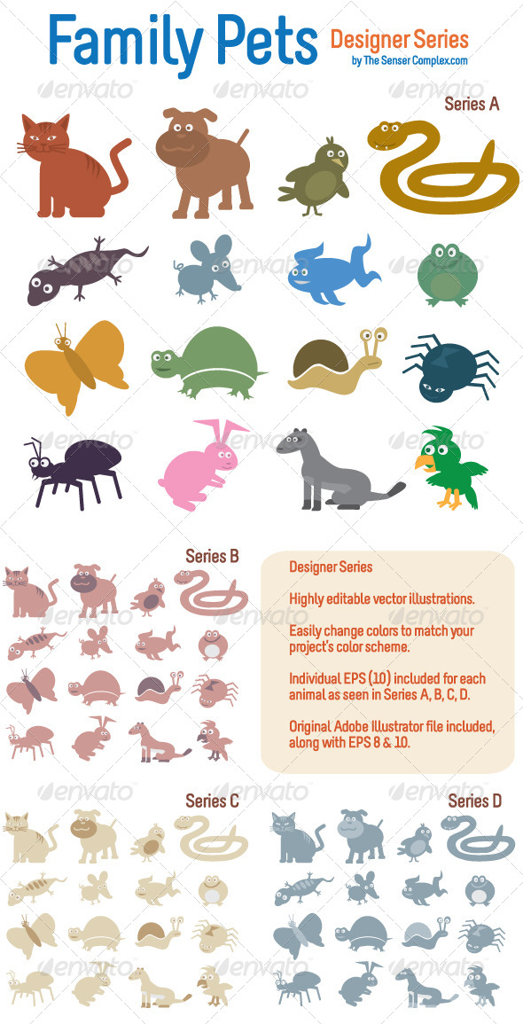 Family Pets - Animals Characters