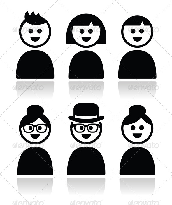 People Icon Set - People Characters
