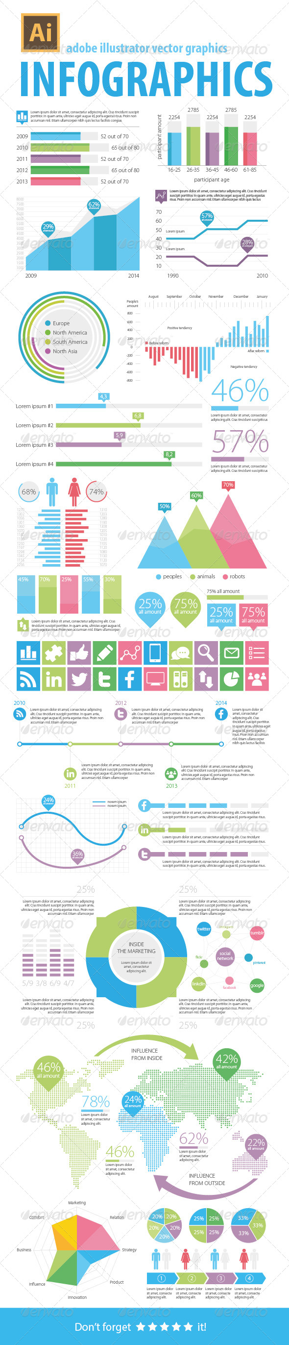 Clear Business Infographic Elements - Infographics