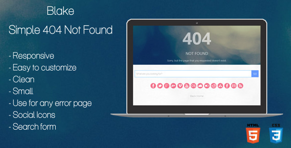Incredible Blake - 404 Not Found Page