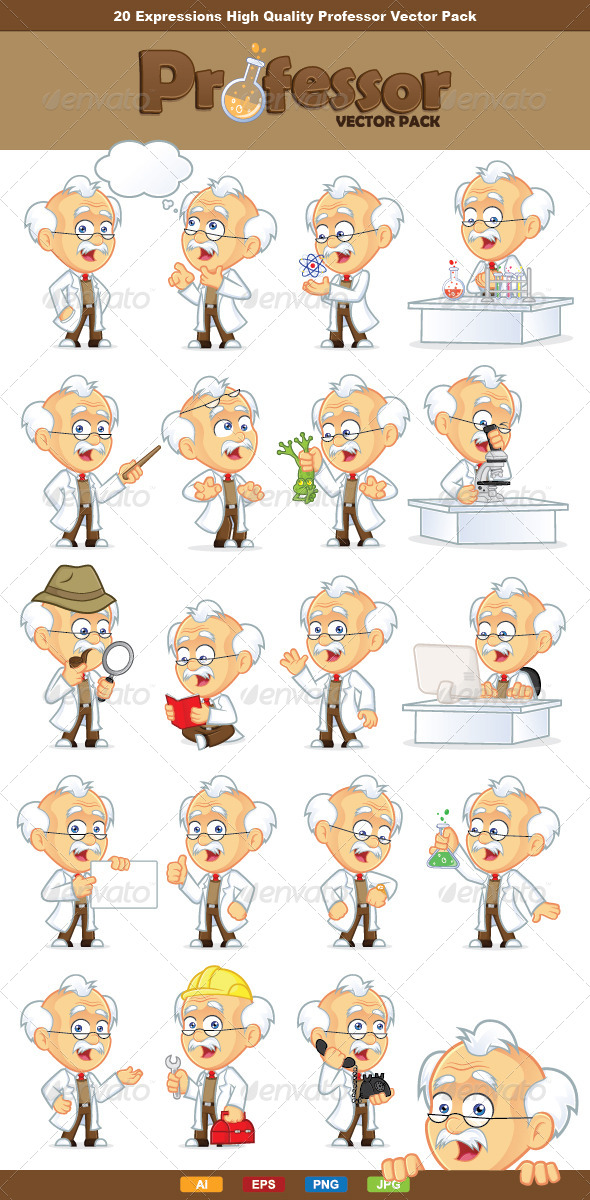Professor Vector Pack - People Characters