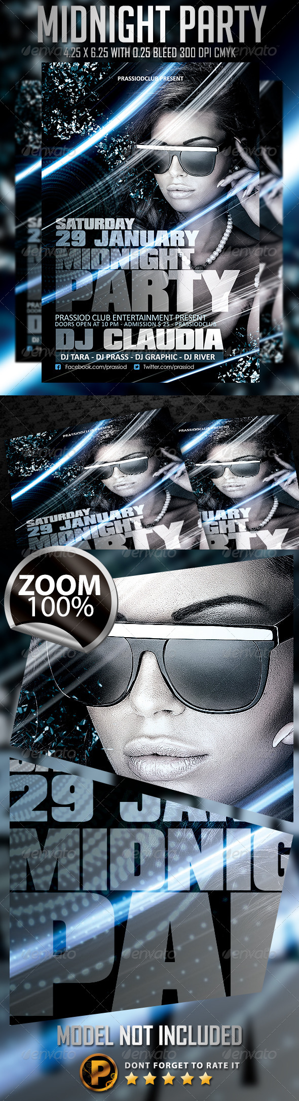 Midnight Party Flyer Template - Clubs & Parties Events