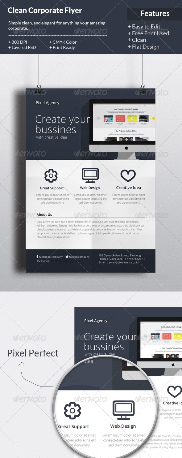 Flat Corporate Flyer Template - Corporate Flyers