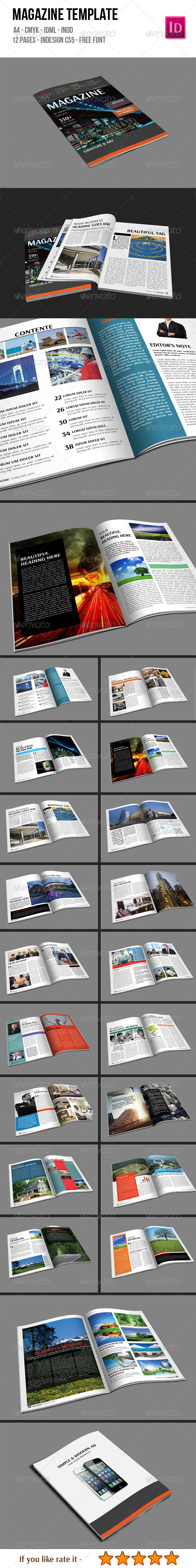 Magazine Template - Magazines Print Templates