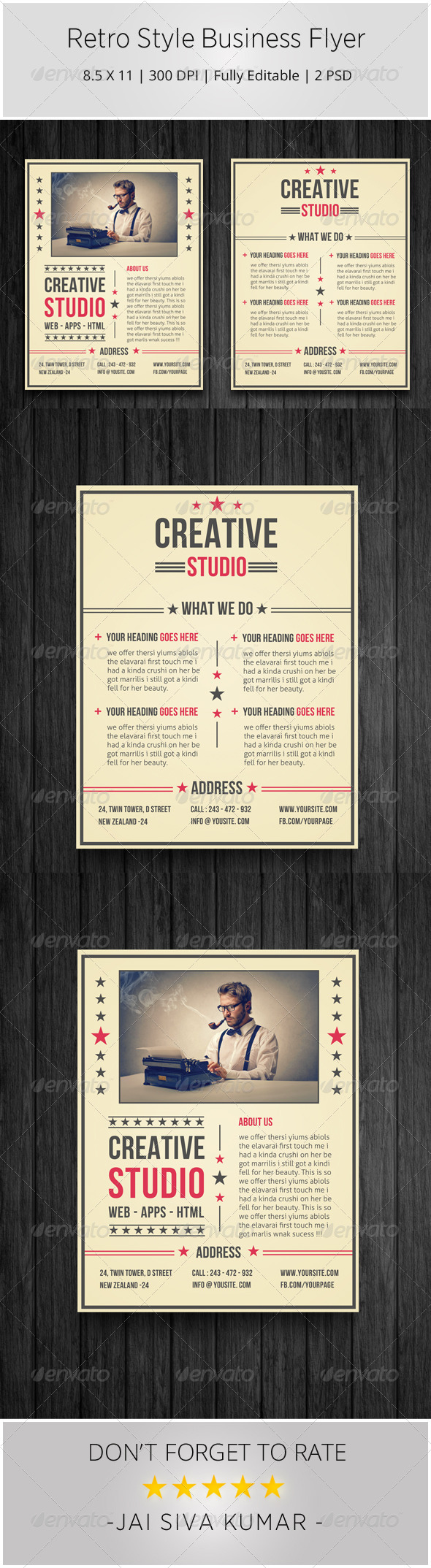 Retro Style Business Flyer - Corporate Flyers