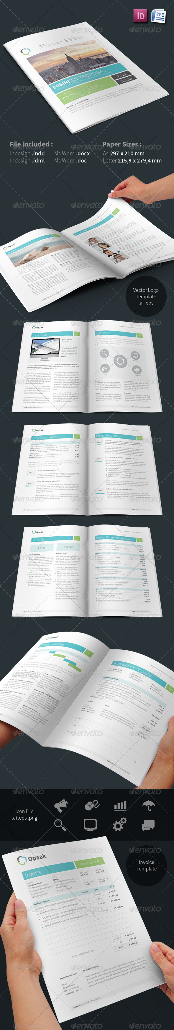 Opaak Proposal Template - Proposals & Invoices Stationery