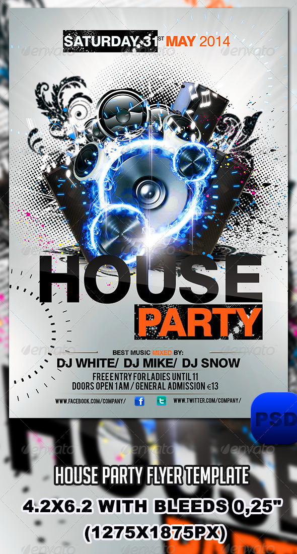 House Party Flyer Template - Events Flyers