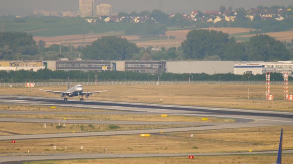 Footage Civil Aircraft Landing
