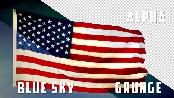 3 American Flags - Natural, Alpha and Grunge alt