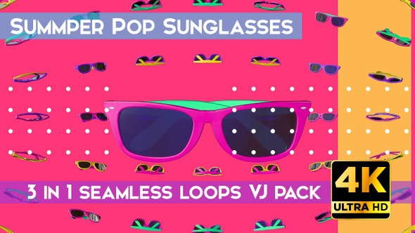 Summer Pop Sunglasses VJ Loops
