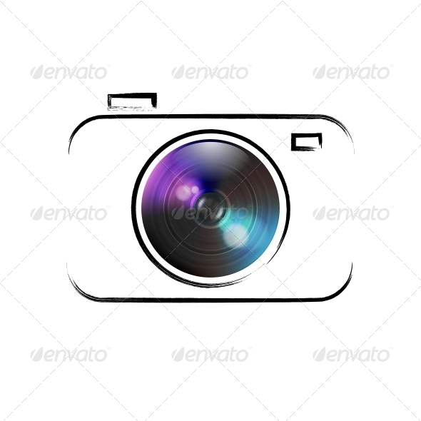 Vector Camera Icon - Computers Technology
