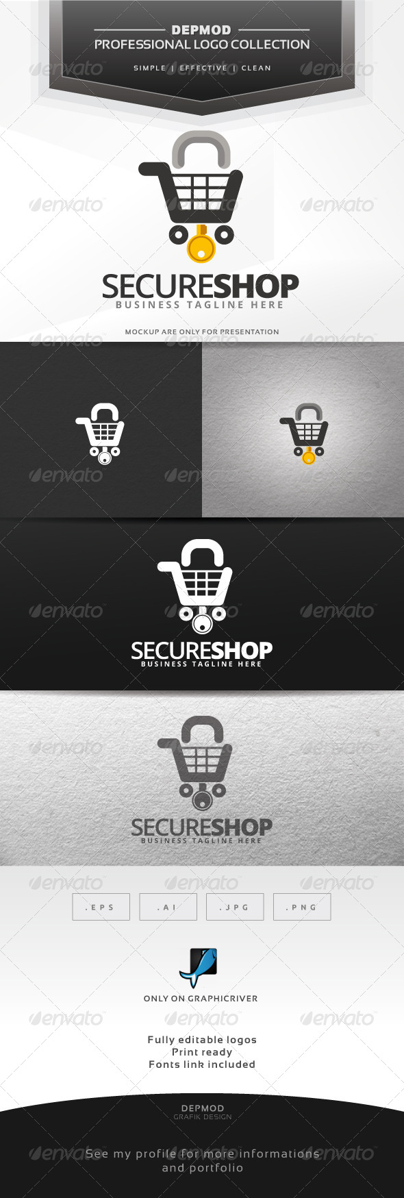 Secure Shop Logo - Symbols Logo Templates