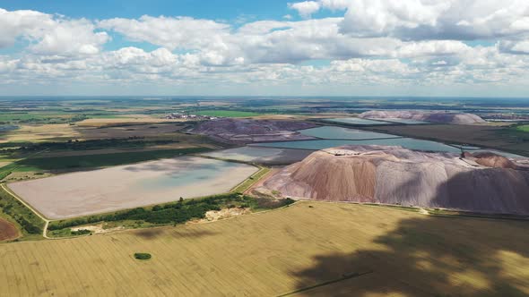 Mountains of Products for the Production of Potash Salt and Artificial Reservoirs alt
