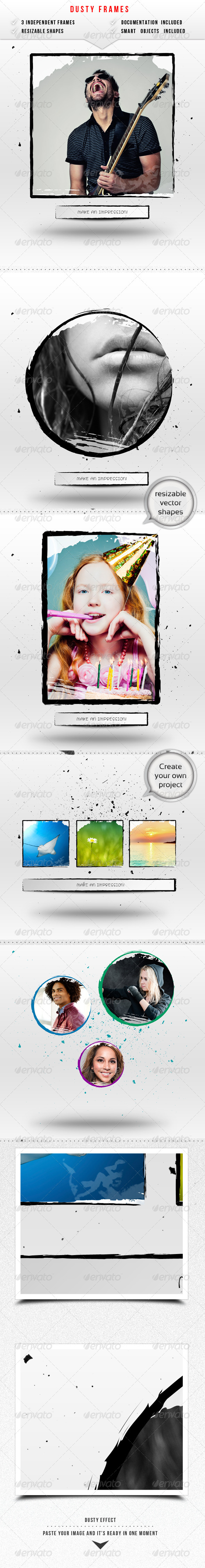 Dusty Image Frames - Artistic Photo Templates