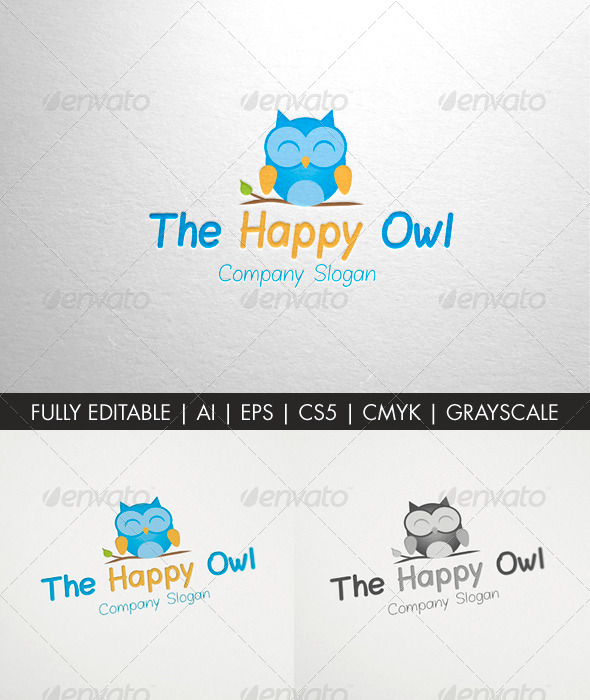 The Happy Owl - Logo Templates