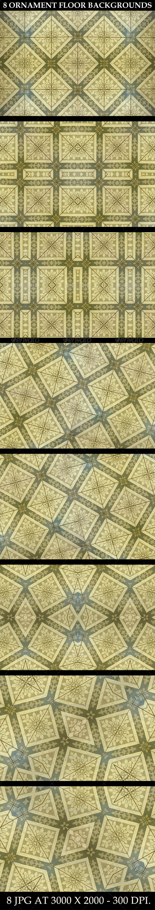 8 Ornament Floor Background Patterns - Patterns Backgrounds
