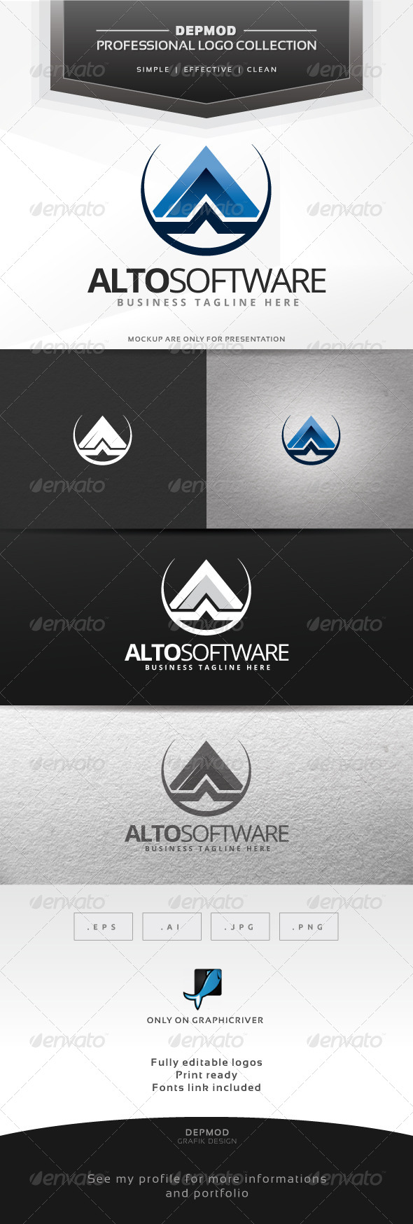 Alto Software Logo - Letters Logo Templates