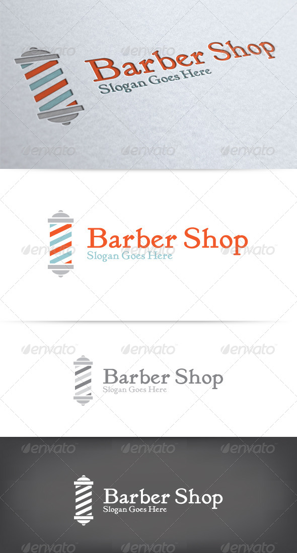 Old Fashioned Barber Shop Logo - Objects Logo Templates