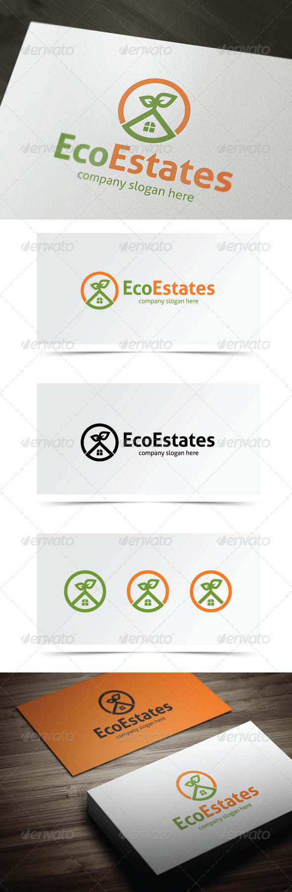 Eco Estates - Buildings Logo Templates