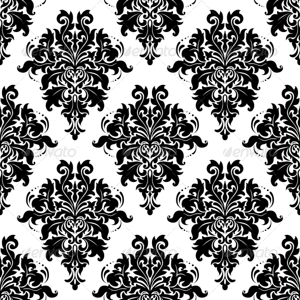 Intricate Foliate Arabesque Seamless Pattern - Patterns Decorative