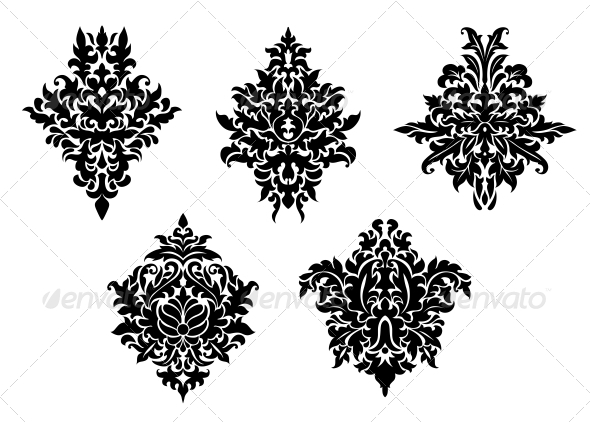 Set of Foliate Arabesques - Patterns Decorative