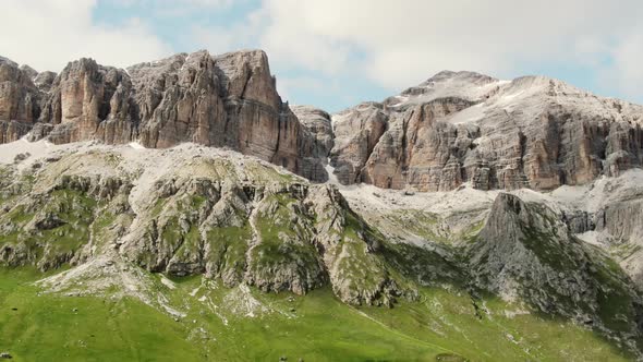 The Dolomites Mountains at Gardena Pass Italy