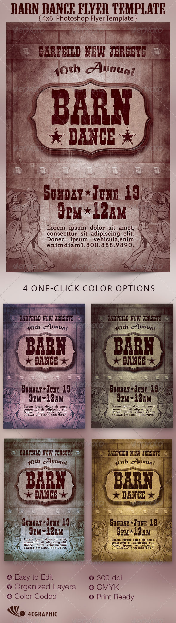 Barn Dance Flyer Template - Events Flyers