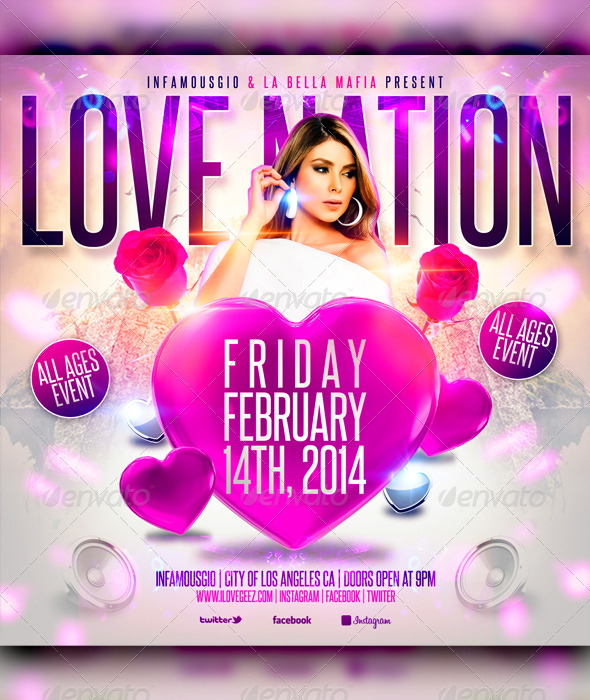 Valentines Day 9 - Flyers Print Templates