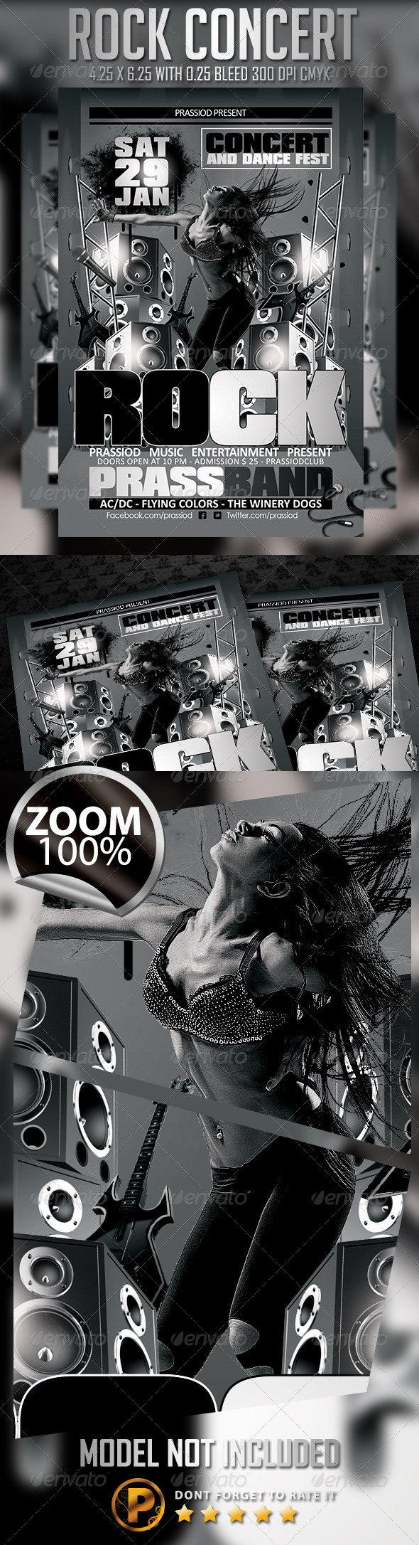 Rock Concert Flyer Template - Concerts Events