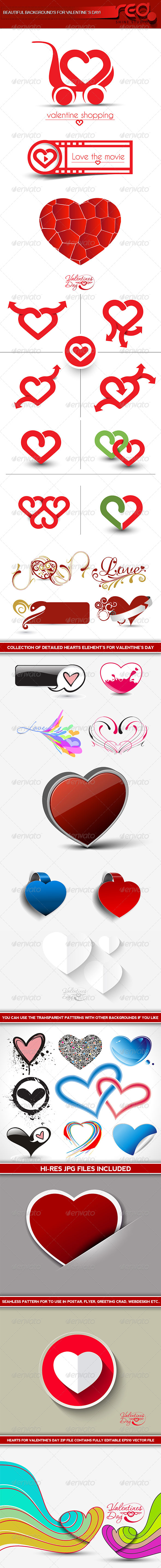 Valentine's Day Heart Element - Valentines Seasons/Holidays