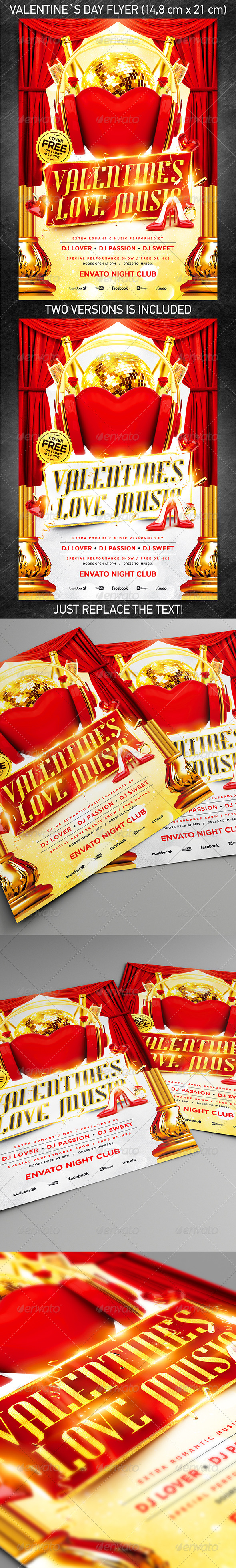 Valentine`s Love Music Flyer vol.3 - Holidays Events