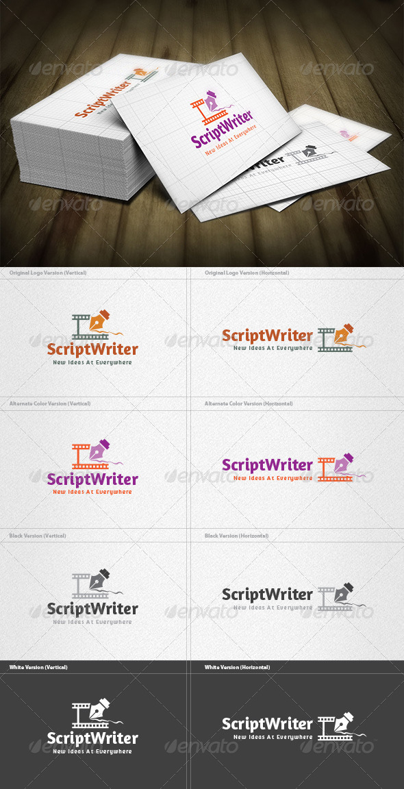 Script Writer Logo - Objects Logo Templates