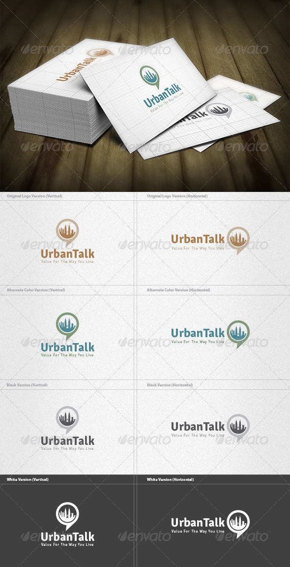Urban Talk Logo - Buildings Logo Templates
