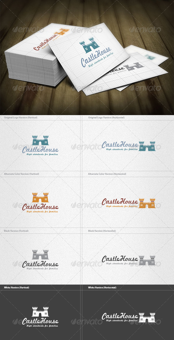 Castle House Logo - Buildings Logo Templates