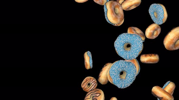Falling Donuts with Alpha Chanel alt