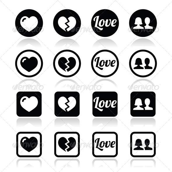 Couple Icons for Valentine's Day - Valentines Seasons/Holidays