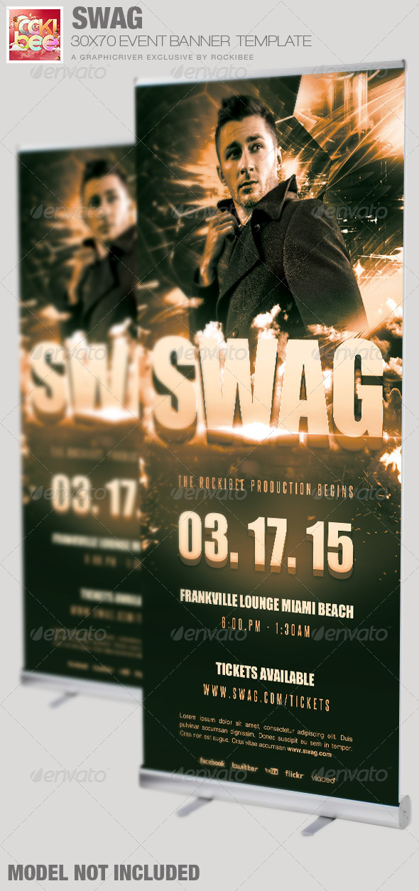 Swag Event Banner Signage Template - Signage Print Templates