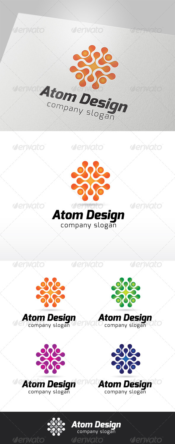 Atom Design Logo - Symbols Logo Templates