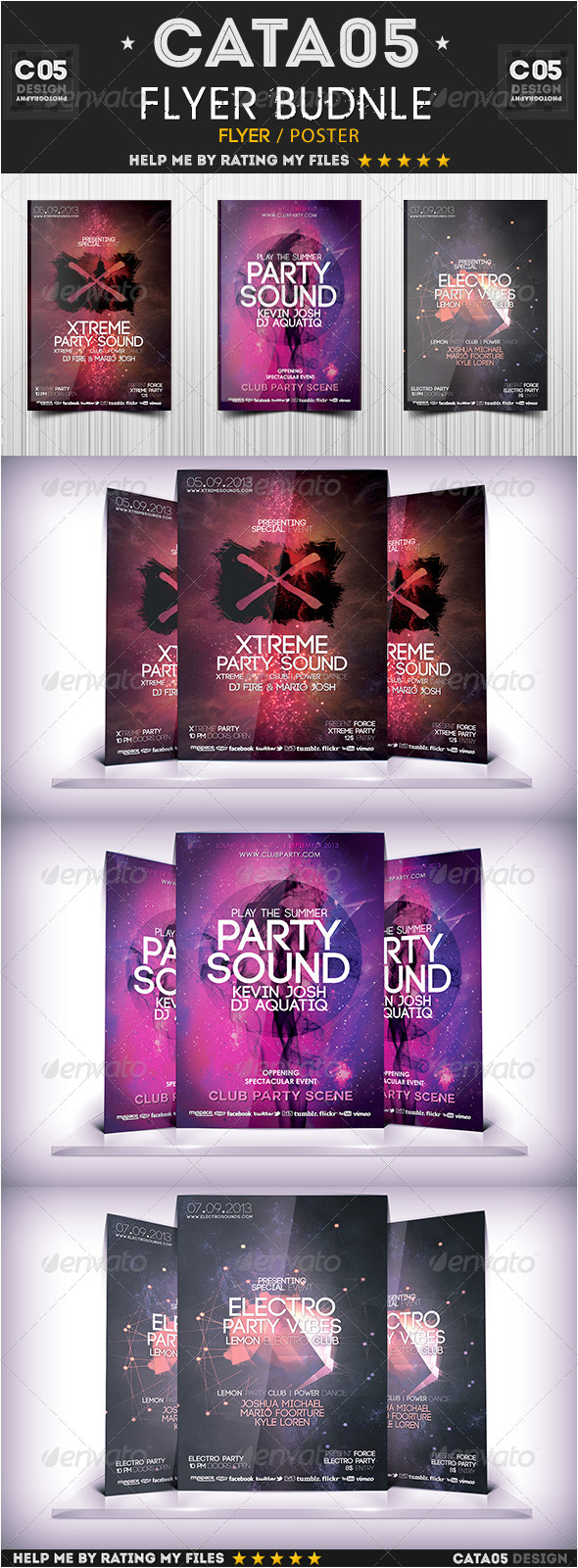 Flyer Bundle Pack 7 - Clubs & Parties Events