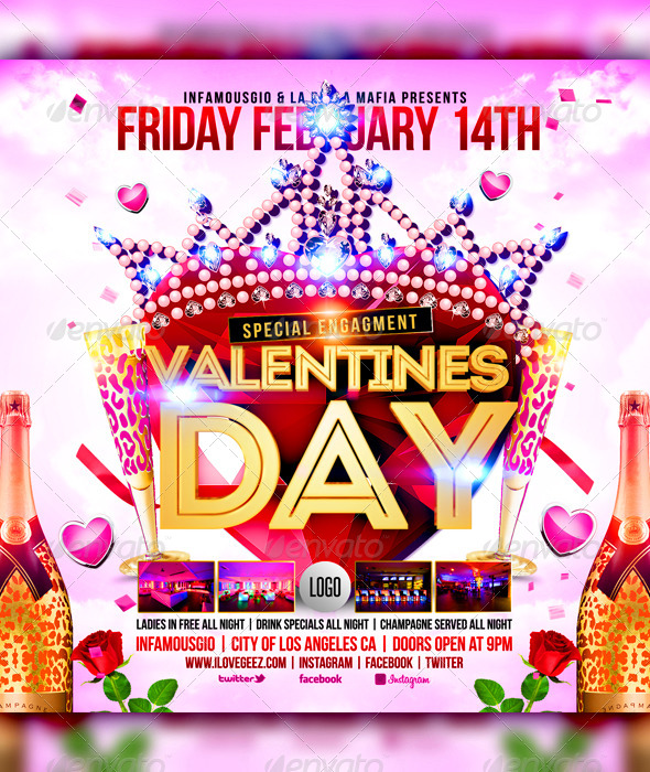 Valentines Day 8 - Flyers Print Templates