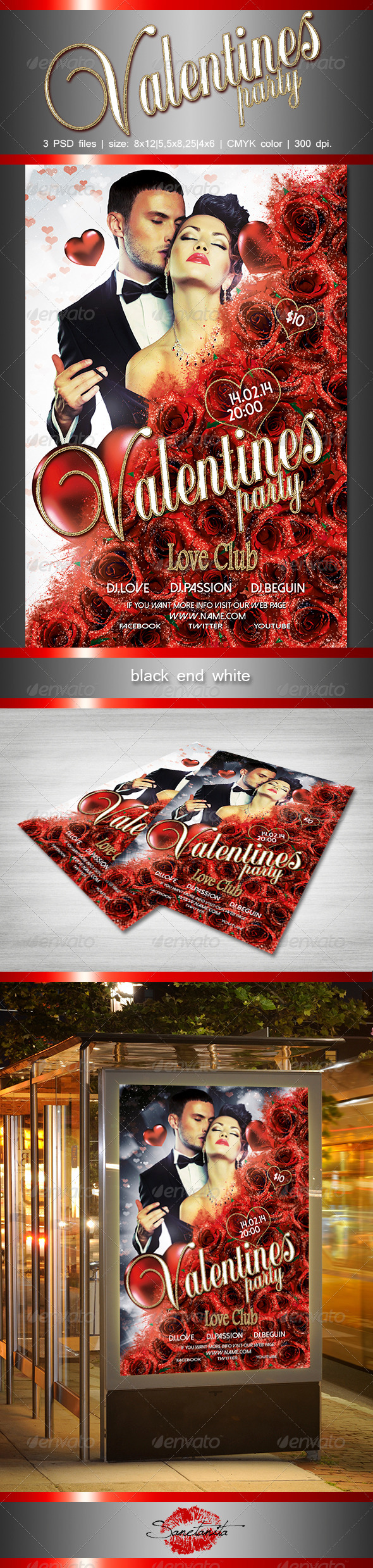 Valentines Party Flyer - Holidays Events