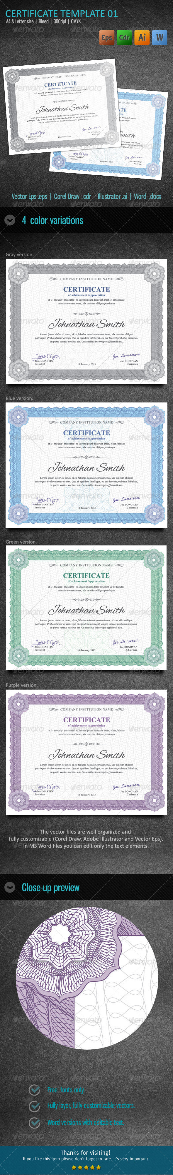 Certificate 01 - Certificates Stationery