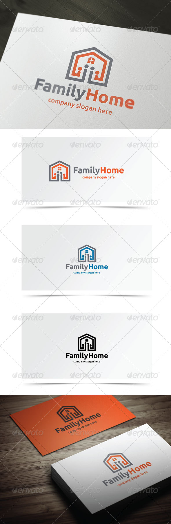 Family Home - Buildings Logo Templates