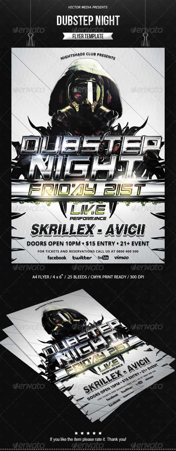 Dubstep Night - Flyer - Clubs & Parties Events