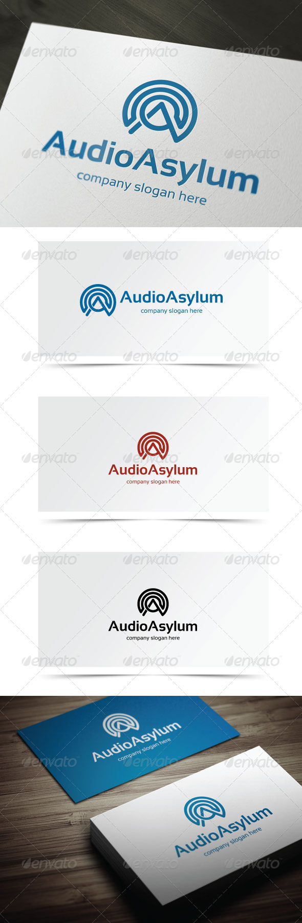 Audio Asylum - Letters Logo Templates