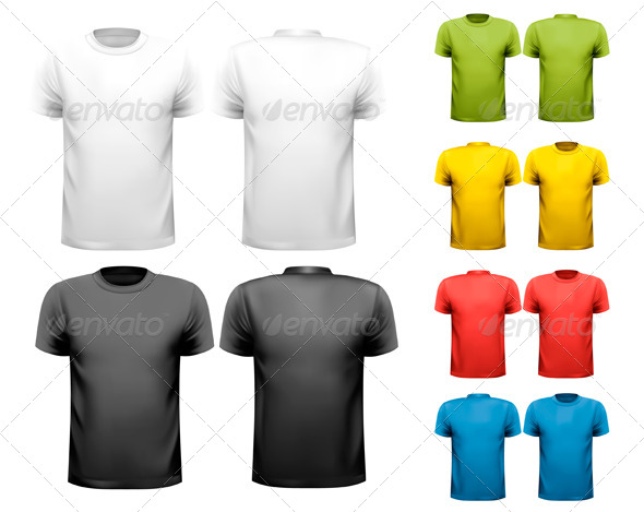 Colorful Male T-Shirts Design Template - Commercial / Shopping Conceptual